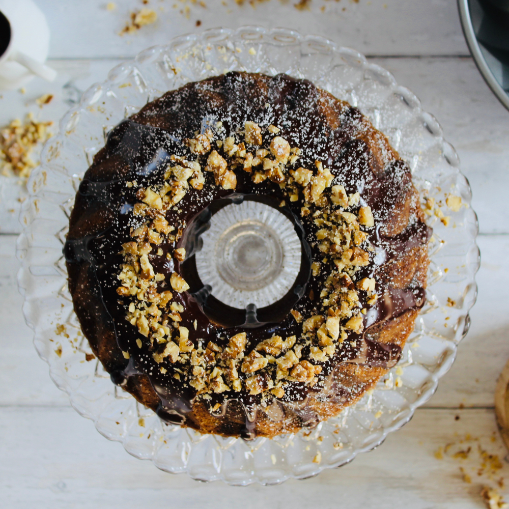 Chocolate Ganache Coffee Bundt Cake