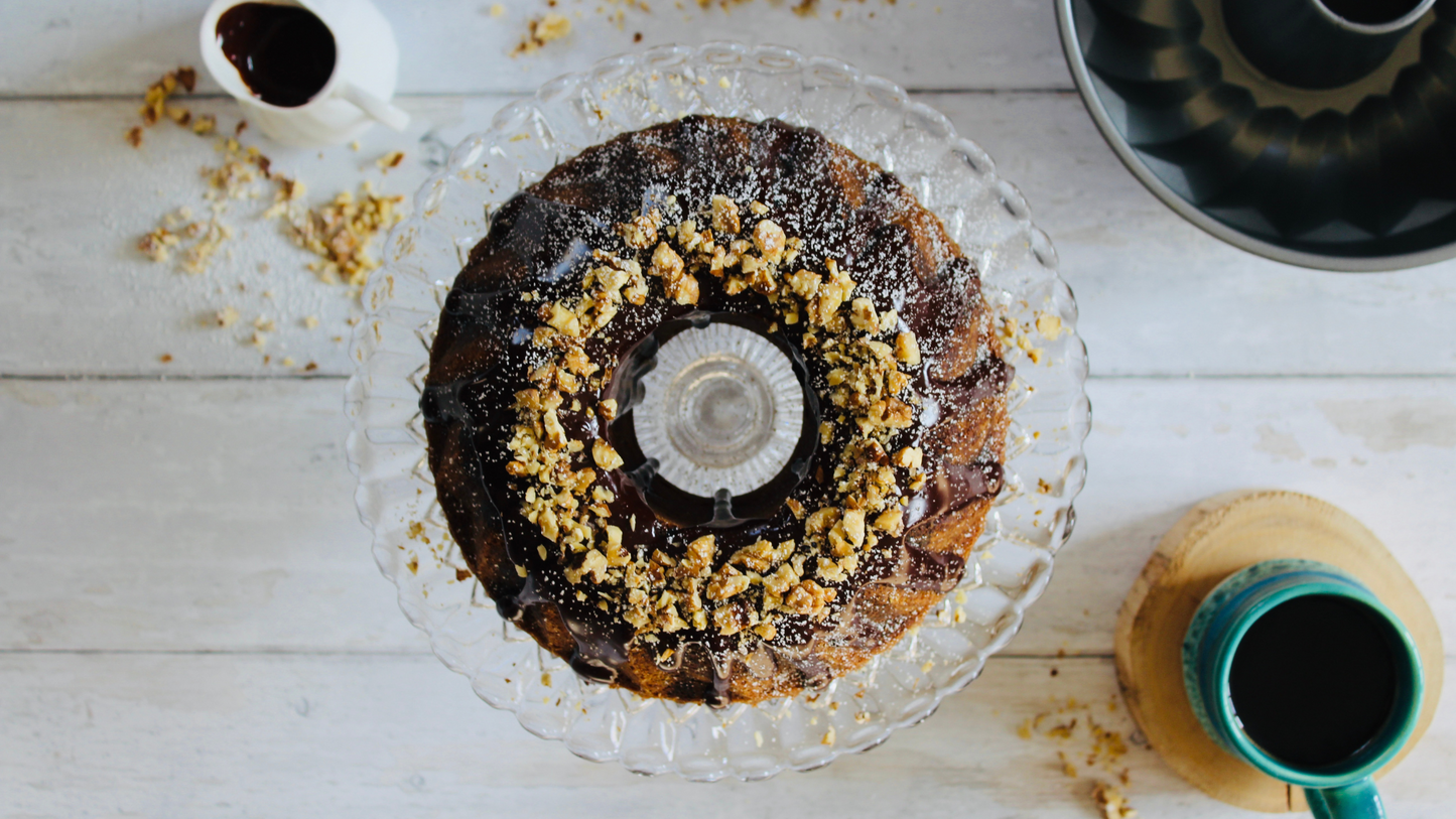 Chocolate Ganache Coffee Bundt Cake